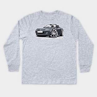 Mazda MX5 (Mk3) Grey Kids Long Sleeve T-Shirt